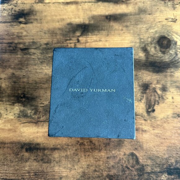 David Yurman Empty Black Leather Necklace Pendant Box w/ Case & Drawer - Picture 3 of 10